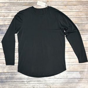 Balance Athletica Black Midnight The Prospect Long Sleeve Tee Drop Hem NWT XL